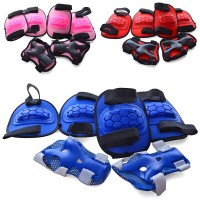 Дитячий захист для колін ліктів зап'ястя 3в1 (наколінники + налокітники + захист зап'ястя) OSPORT (MS 0335)