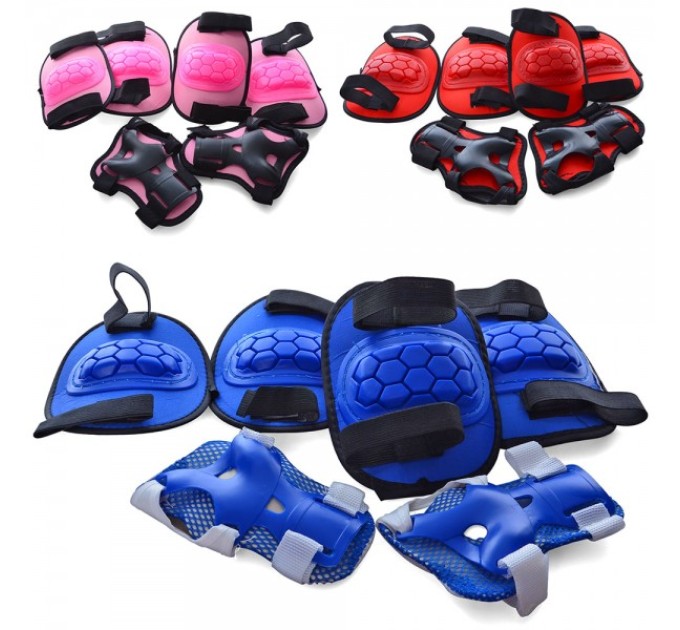 Дитячий захист для колін ліктів зап'ястя 3в1 (наколінники + налокітники + захист зап'ястя) OSPORT (MS 0335)