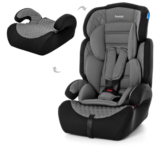 Автокресло детское для машины (кресло для авто) с регулируемым подголовником 2в1 Bambi (M 3546)