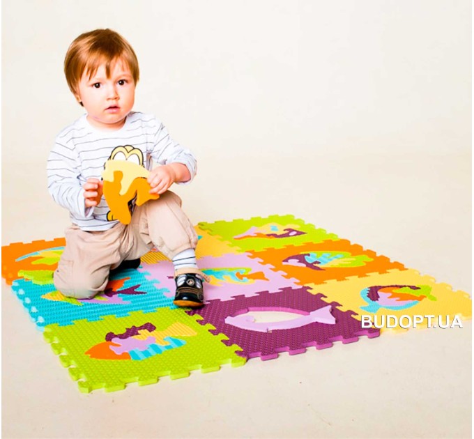 Детский игровой развивающий коврик-пазл (мозаика головоломка) OSPORT 10шт (М 0376)