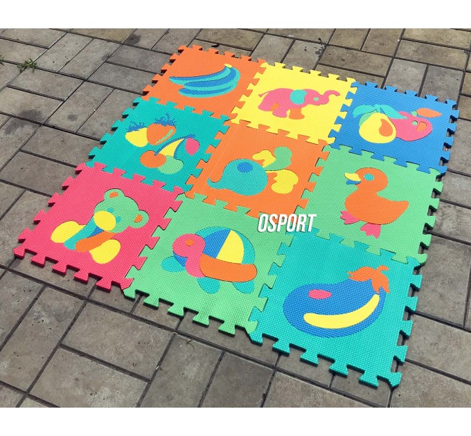 Дитячий ігровий килимок-пазл (мозаїка головоломка) OSPORT 10шт (M 0376)