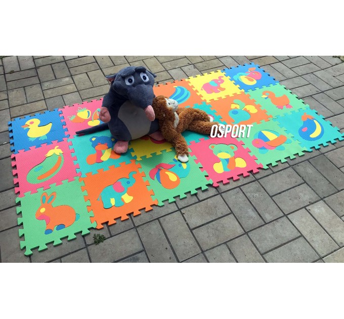 Детский игровой развивающий коврик-пазл (мозаика головоломка) OSPORT 10шт (М 0376)