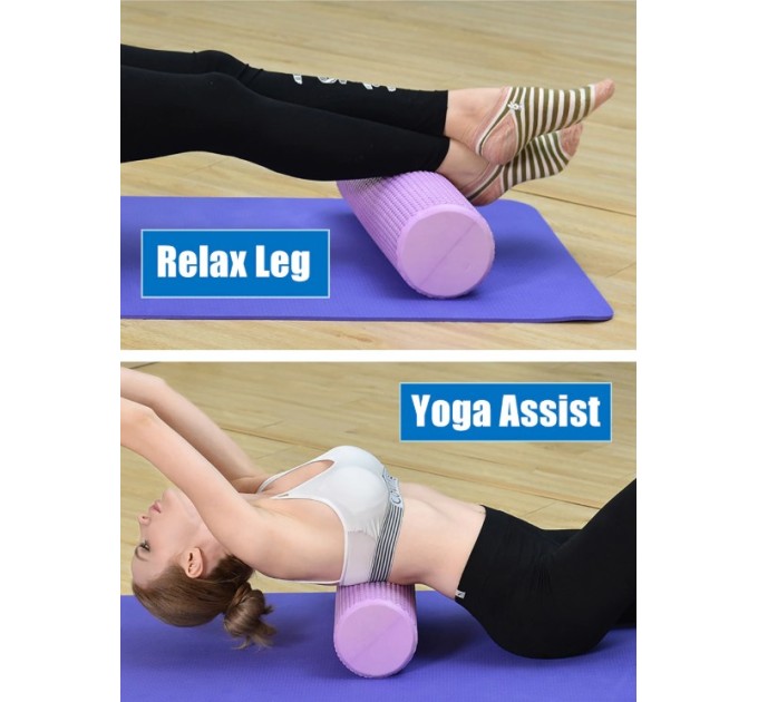 Масажний ролик, валик для масажу спини (йога рол масажер для спини, шиї, ніг) OSPORT 90*15см (MS 3232)