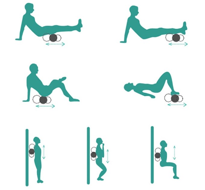 Массажный ролик, валик для массажа спины (йога ролл массажер для спины, шеи, ног) OSPORT 90*15см (MS 3232)