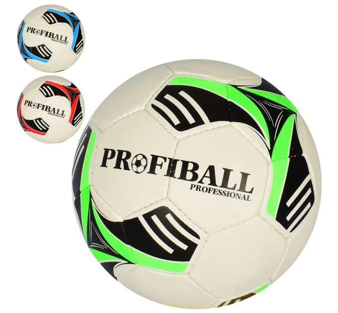 Мяч футбольный (для футбола) 4-х слойный кожа PU Profi Professional (2500-138)