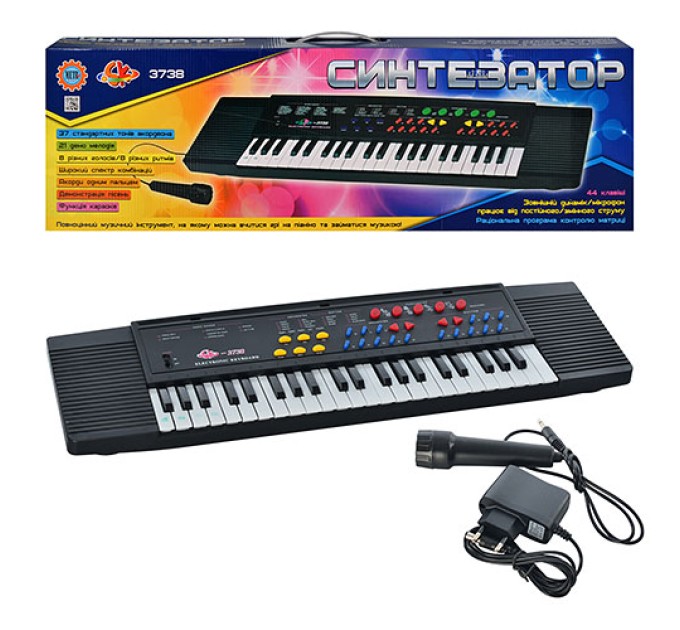 Электронный синтезатор (пианино) с микрофоном Metr Plus (SK 3738)