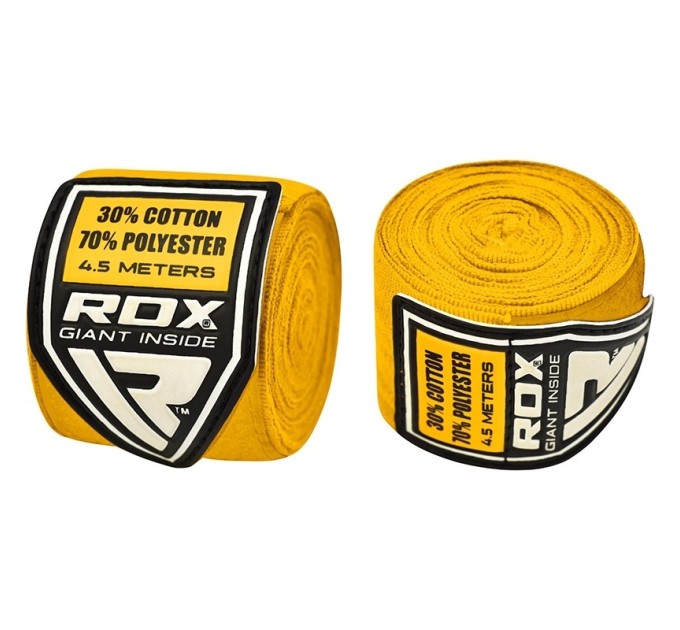 Бинти боксерські RDX Fibra Yellow 4.5m