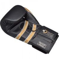 Боксерские перчатки RDX Leather Black Gold 40249