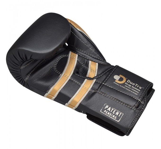 Боксерські рукавички RDX Leather Black Gold 40249