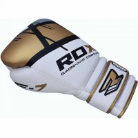 Боксерські рукавички RDX Rex Leather Gold/Red