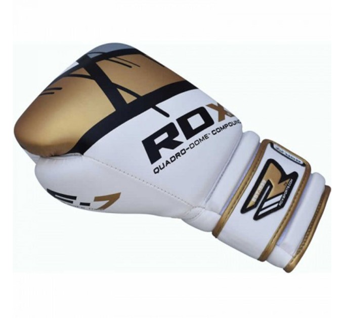 Боксерські рукавички RDX Rex Leather Gold/Red