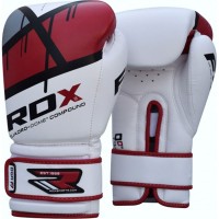 Боксерские перчатки RDX Rex Leather Gold/Red