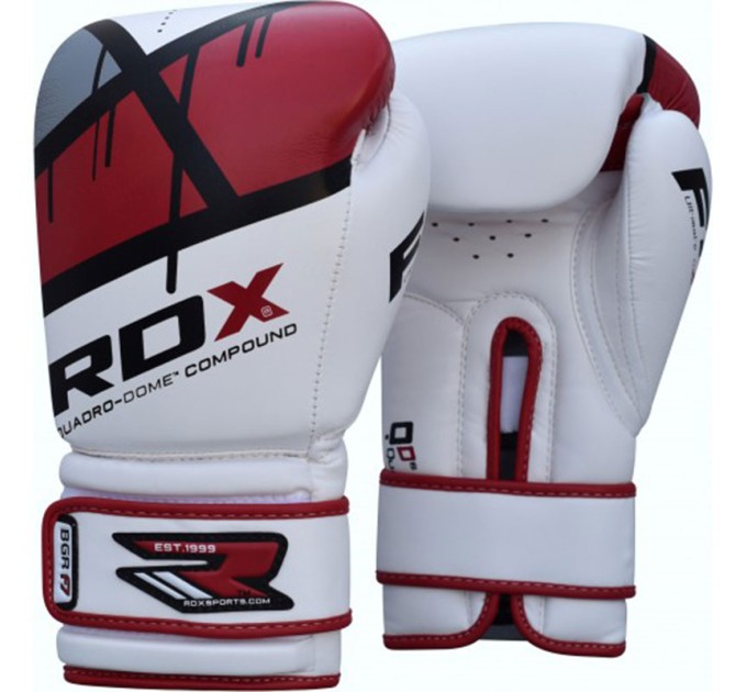 Боксерские перчатки RDX Rex Leather Gold/Red