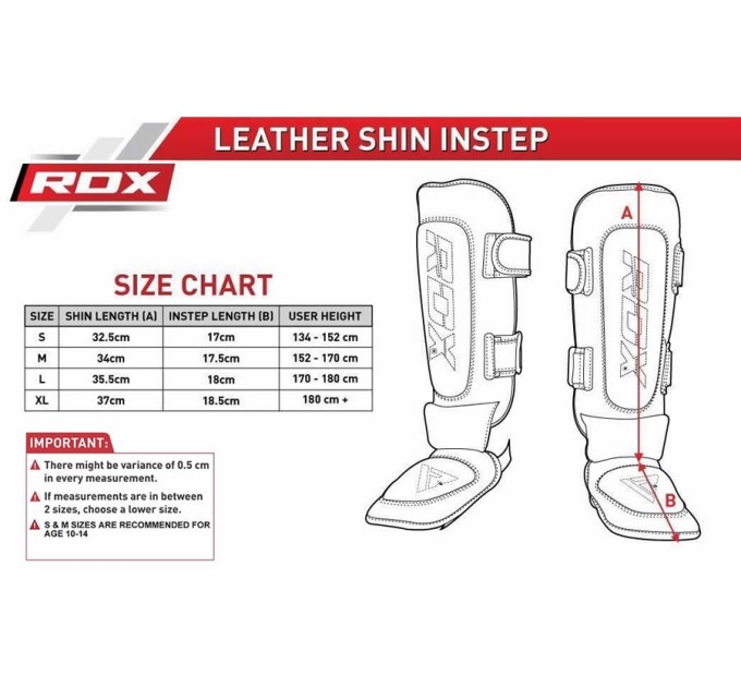 Накладки на ноги, захист гомілки RDX Leather