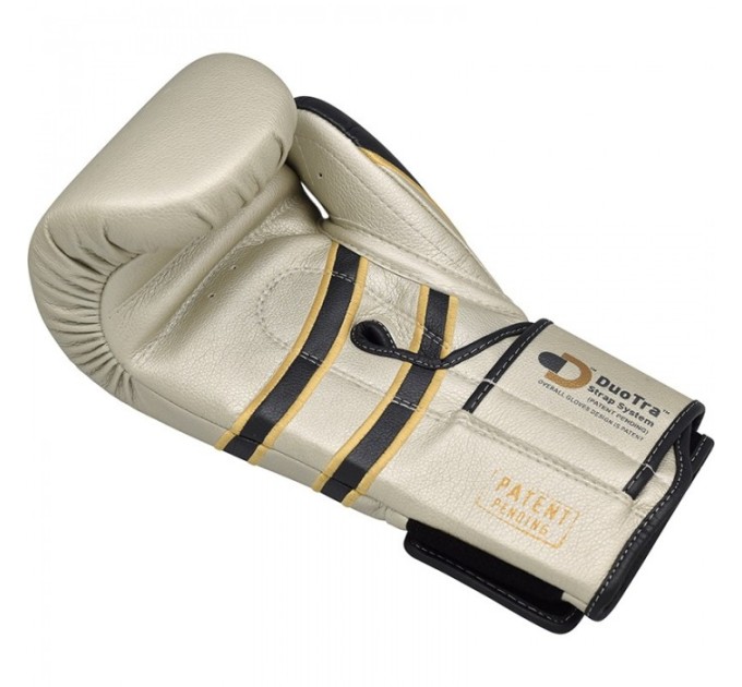 Боксерские перчатки кожаные перламутрово-белые RDX (40247)