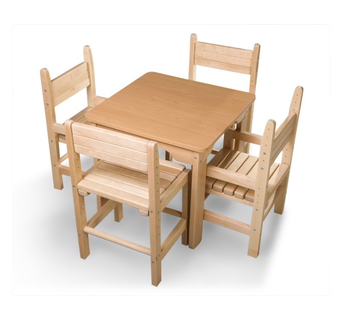 Набор детской мебели из бука (1 стол, 4 стула) SportBaby (Baby-5)