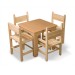 Набор детской мебели из сосны (1 стол, 4 стула) SportBaby (Baby-4)