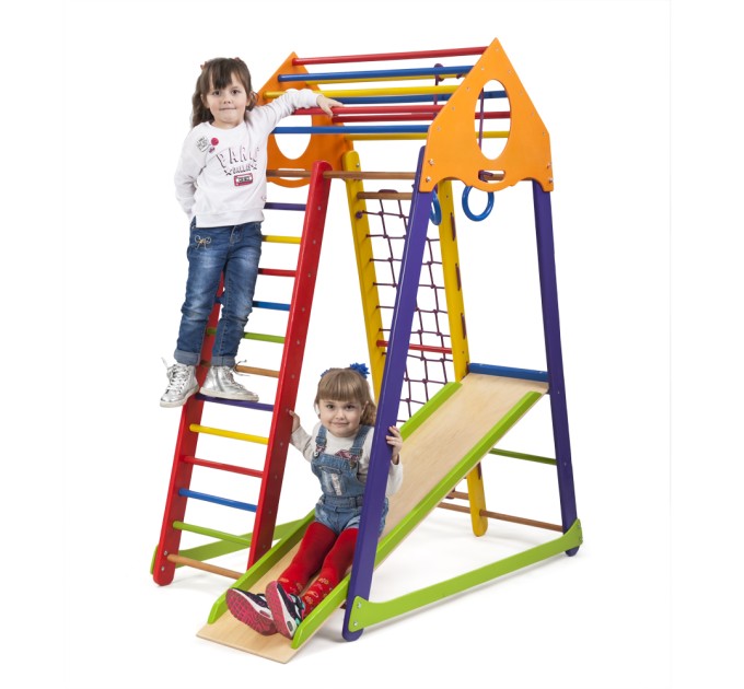 Детский спортивный комплекс 132х85х170см SportBaby (BambinoWood Color)