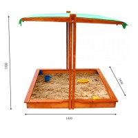 Детская песочница 1,45х1,45м с навесом SportBaby (Песочница-22)