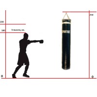 Мешок боксерский Олимпийский кожаный Sportko 180см (Олимп180)