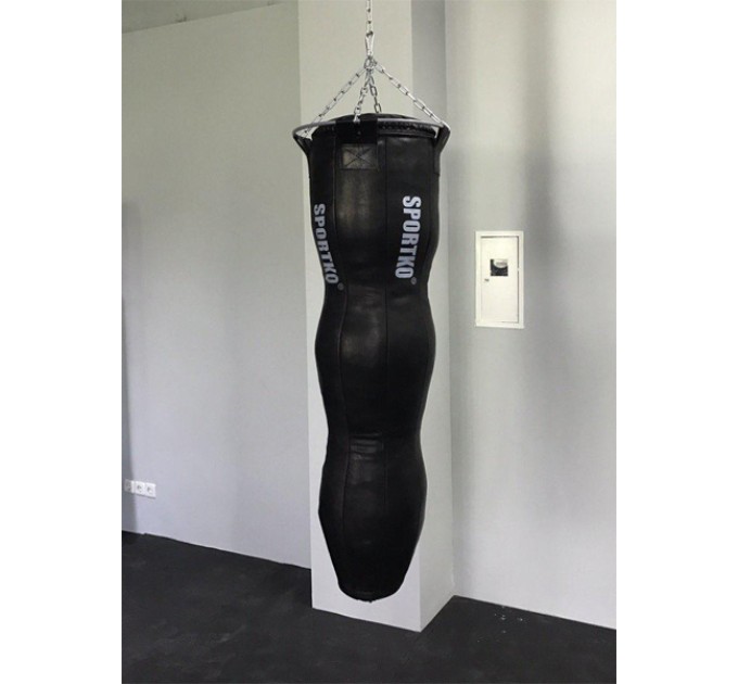 Мешок боксерский с цепями кожаный Sportko Силуэт (МСК-150)