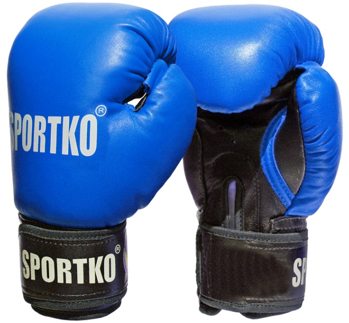 Професійні боксерські рукавички шкіряні ФБУ Sportko 10 oz (ПК1)