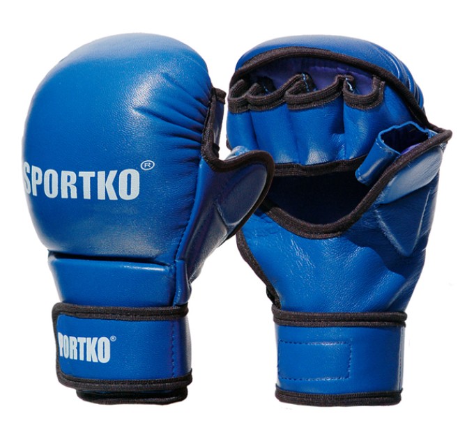 Рукавички із відкритими пальцями шкіряні Sportko (ПК-7)