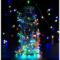 Гірлянда новорічна (прикраса на ялинку) кольорова зовнішня світлодіодна для дому 10м Stenson (R82857)