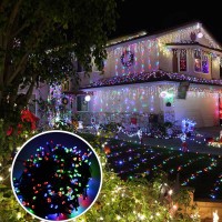 Гірлянда новорічна (прикраса на ялинку) кольорова зовнішня світлодіодна для дому 10м Stenson (R82857)