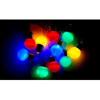 Гирлянда новогодняя (украшение на елку) цветная пластиковая 20 лампочек для дома 3.5м Stenson (R82846)