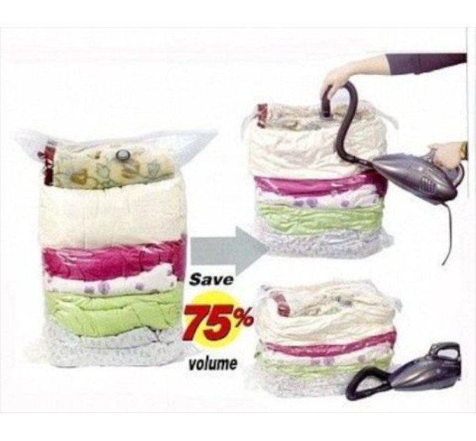 Вакуумний пакет (чохол) для зберігання речей (одягу взуття та головних уборів) 70*100 см Stenson (R26110)