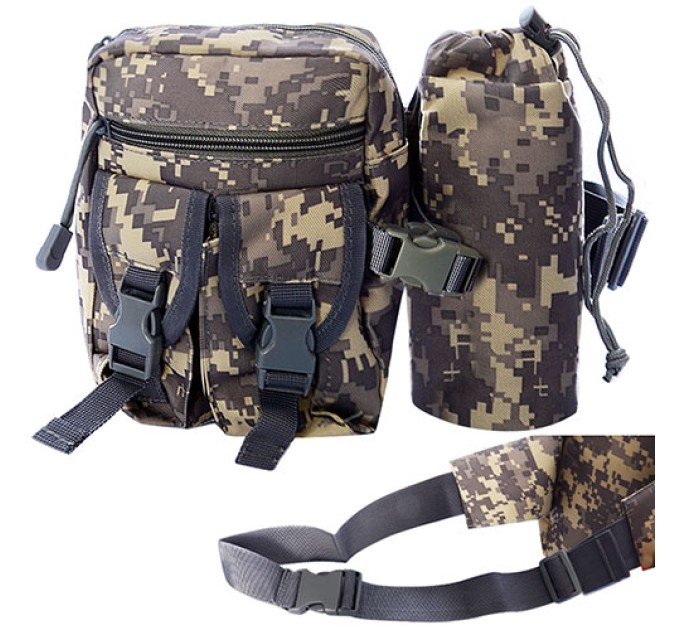 Барсетка (сумка) мужская тактическая для охоты и туризма на пояс 18х14см Stenson (N02250)