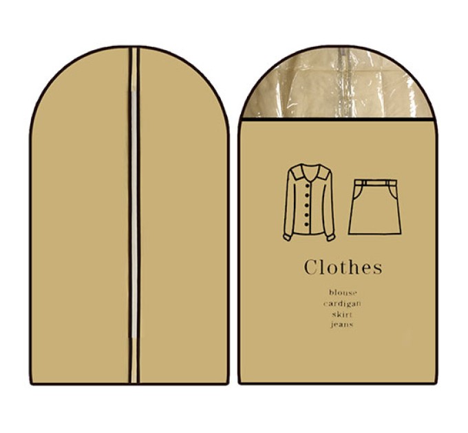 Чехол для хранения одежды (кофра защита вещей, костюма) дорожный 58х98см Stenson (R82177)