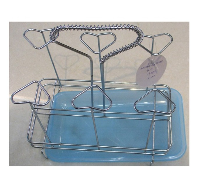 Сушарка (підставка) для склянок та чашок (посуду) для кухні з піддоном Серця 22x26фсм Stenson (R84803)