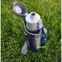 Термос пляшка-напувалка спортивна нержавіюча сталь в чохлі 0.5л Stenson (YDB50)