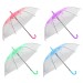 Зонт-трость полуавтомат (зонтик женский) от дождя ветрозащитный прозрачный 60см Весна Stenson (R83140)