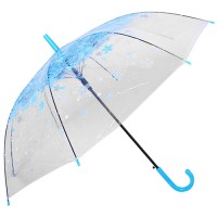 Парасолька-тростина напівавтомат (парасолька жіноча) від дощу вітрозахисний прозорий 60см Весна Stenson (R83140)