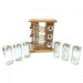 Набор баночек для специй на деревянной подставке (12 стеклянных емкостей) 16.5*16.5*24см Stenson (MS-0375)