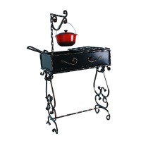 Мангал для шашлыков кованый 10-местный МШК10