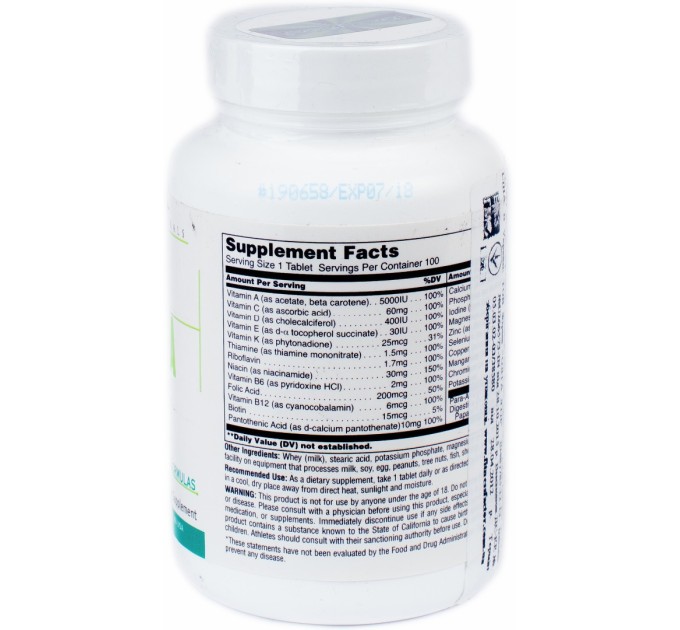 Комплекс вітамінів та мікроелементів для спортсменів Daily Formula 100 таблеток Universal Nutrition (00166-01)