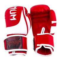 Боксерські рукавички зі шкіри PU 10 унцій Venum (VM2145-10R)