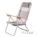 Крісло-шезлонг для відпочинку та туризму 95х61х92см Vitan Ясень (VT7133)
