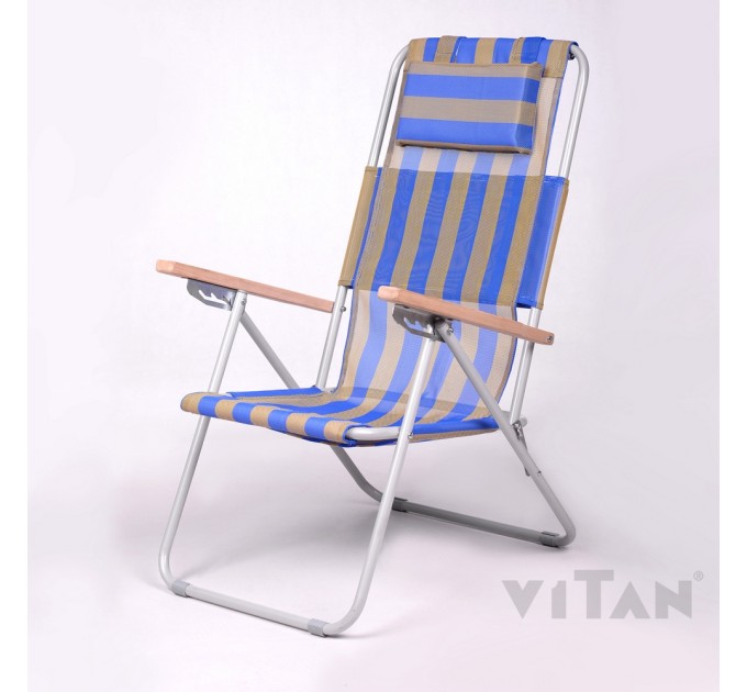 Кресло-шезлонг для отдыха и туризма 95х61х92см Vitan Ясень (VT7133)