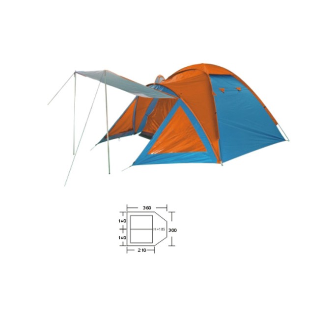 Палатка универсальная 3-х местная Zel BL-1009