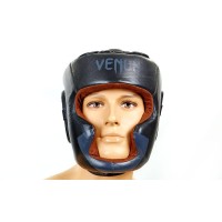 Шолом боксерський (з повним захистом) шкіра VENUM BO-5239