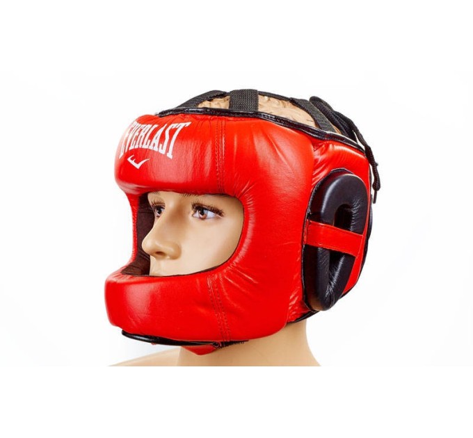 Шлем боксерский (с бампером) кожа ELAST BO-5240