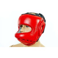 Шлем боксерский (с бампером) кожа AIBO VELO VL-8128