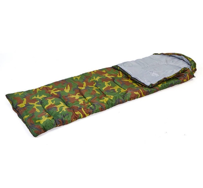 Спальный мешок одеяло с капюшоном кокон камуфляж Zel (SY-4051)