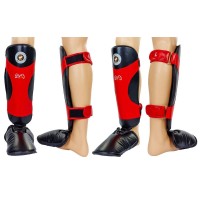 Защита для голени и стопы кожаная Муай Тай, ММА, Кикбоксинг RIVAL MA-6005