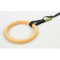 Кольца гимнастические для кроссфита/гимнастики и шведской стенки с регулировкой деревянные OSPORT (OF-0006)